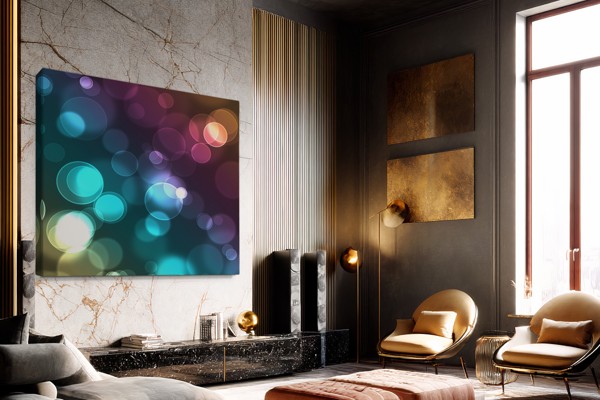 Bubble Sensation Abstraktní Tisk na Plátně - na stěně v interiéru