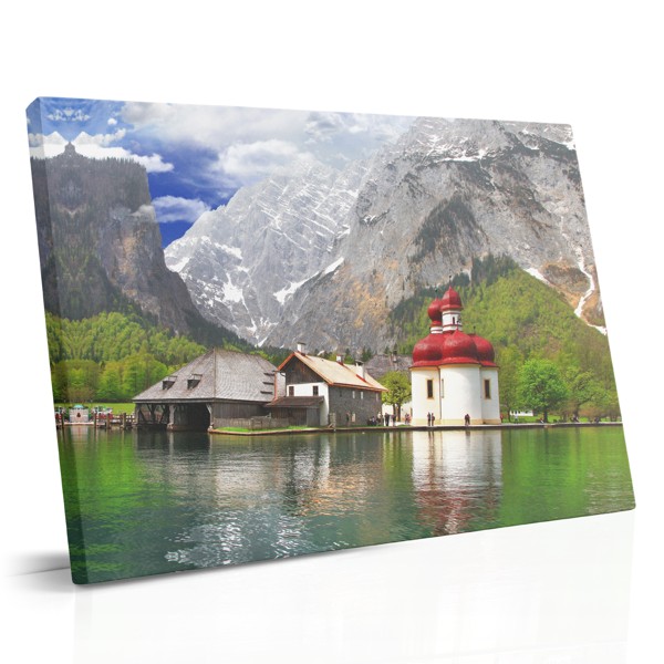 Tablou Canvas Lac din Munții Stâncoși
