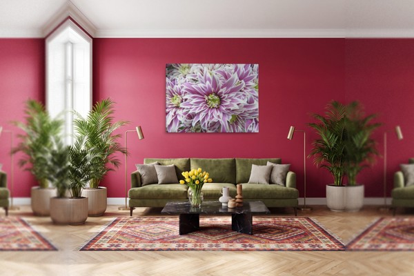 Ανοιξιάτικη Ανθοδέσμη Canvas Print - στον τοίχο σε εσωτερικό χώρο