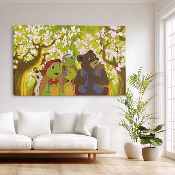 Jungle Book animacinis scenos canvas spausdinys - ant sienos interjere