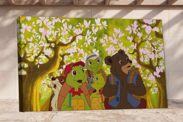 Jungle Book animacinis scenos canvas spausdinys - ant sienos interjere