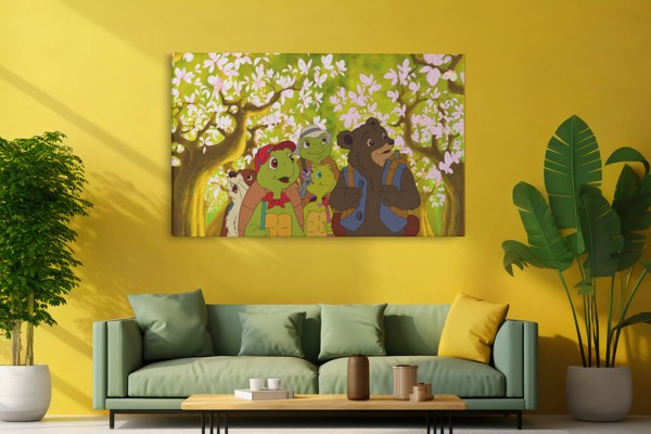 Jungle Book animacinis scenos canvas spausdinys - ant sienos interjere