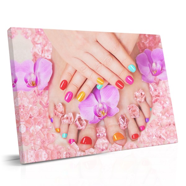 Impression sur toile Ongles Rose Bubble-gum
