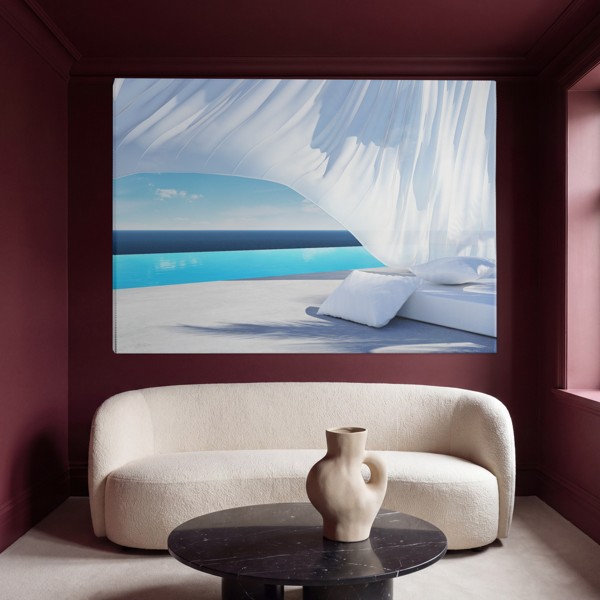 Summer Sigh Canvas Print - Zonnig Water Reflectie - aan de muur in een interieur