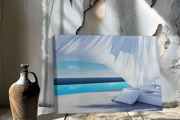 Summer Sigh Canvas Print - Zonnig Water Reflectie - aan de muur in een interieur