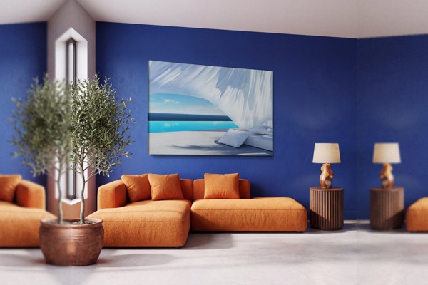 Summer Sigh Canvas Print - Zonnig Water Reflectie - aan de muur in een interieur