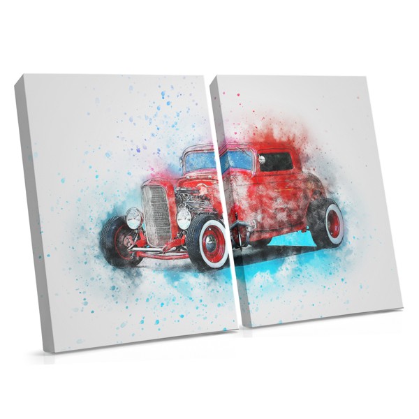 Αφηρημένο Ρετρό Αυτοκίνητο Canvas Print