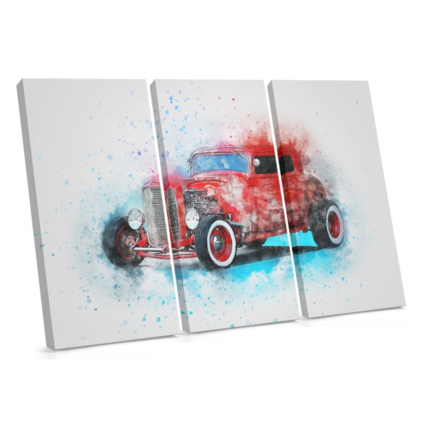 Tablou Canvas Automobil Retro Abstract