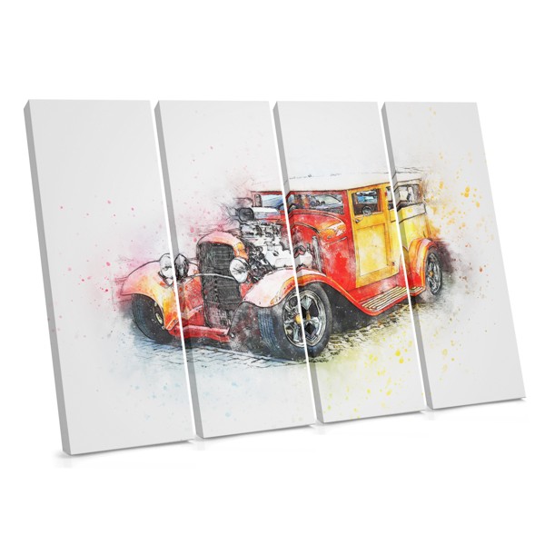 Αφηρημένο Ρετρό Αυτοκίνητο Canvas Print