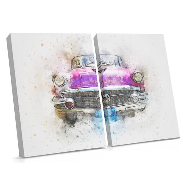 Αφηρημένο Ρετρό Αυτοκίνητο Canvas Print
