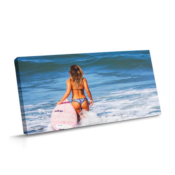 Surfer op Oceaangolf Canvas Print