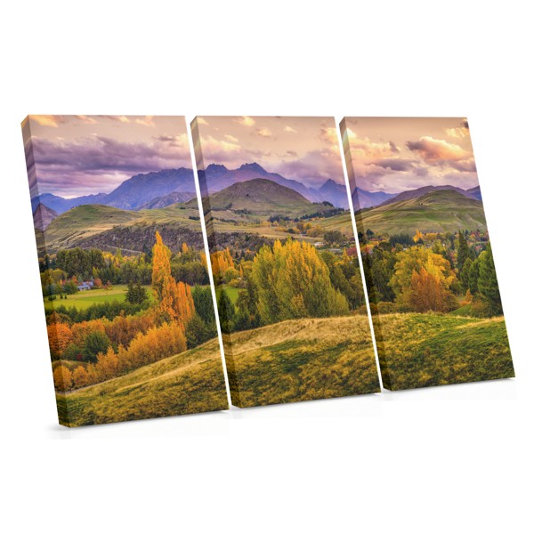 Misty Forest Mountain Landscape Canvas Print