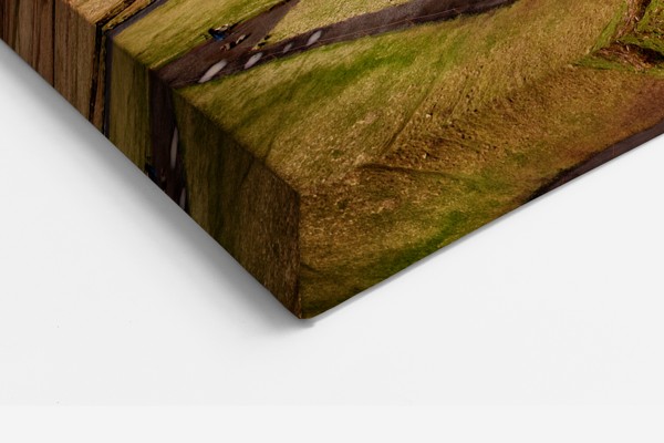 Bergwaterval Canvas Print - aan de muur in een interieur