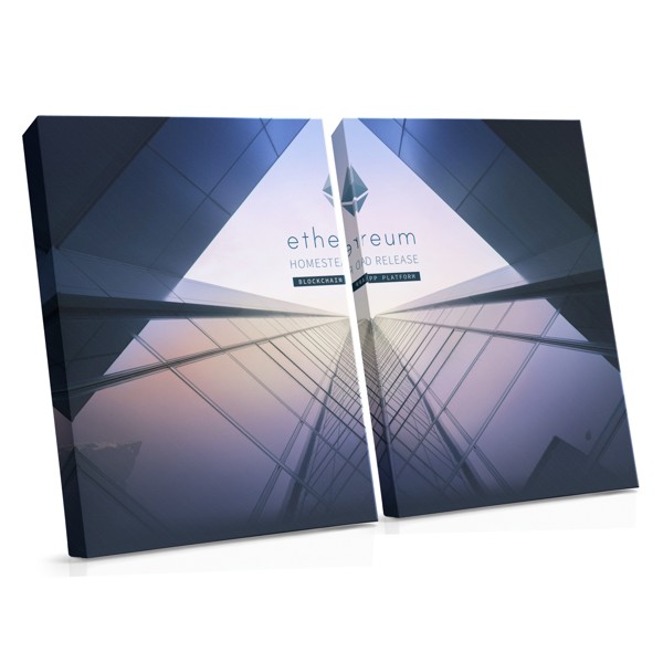 Ethereum symbol kryptovaluta lærredstryk