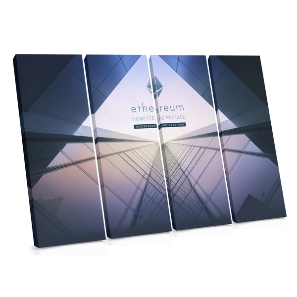 Tisk na plátně Symbol kryptoměny Ethereum