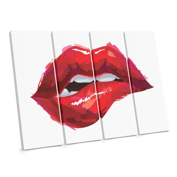 The Temptation Abstract Figures Canvas Print