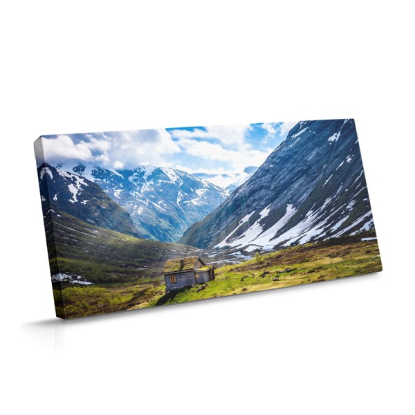 Sniega Pārklāta Kalna Virsotne Kanvas Prints