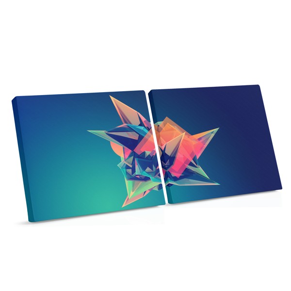3D abstraktne geomeetrilised vormid kanvaspilt