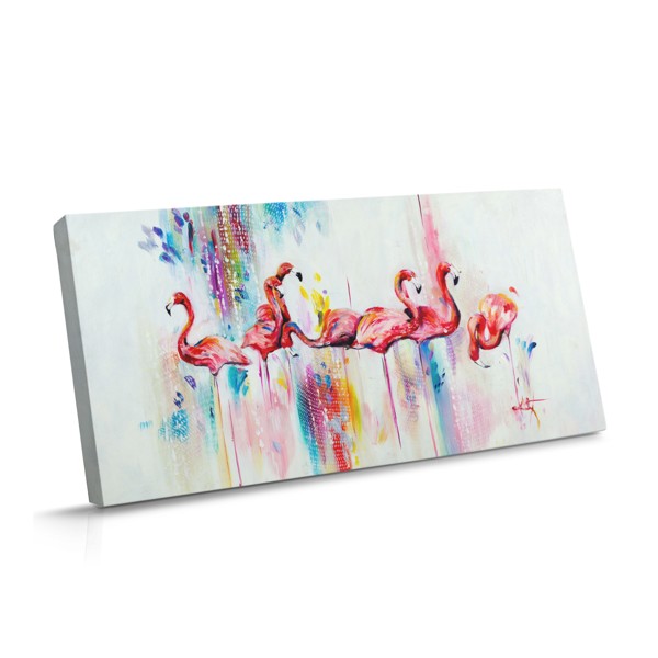 Abstrakt flamingo canvas print