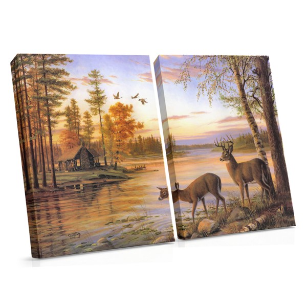 Forest River Landscape Canvas Print