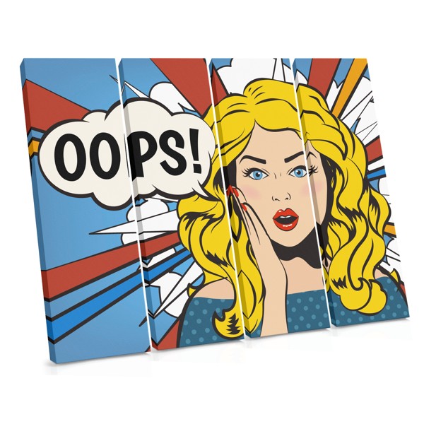 Pop Art Oops Stripballon Canvas Print