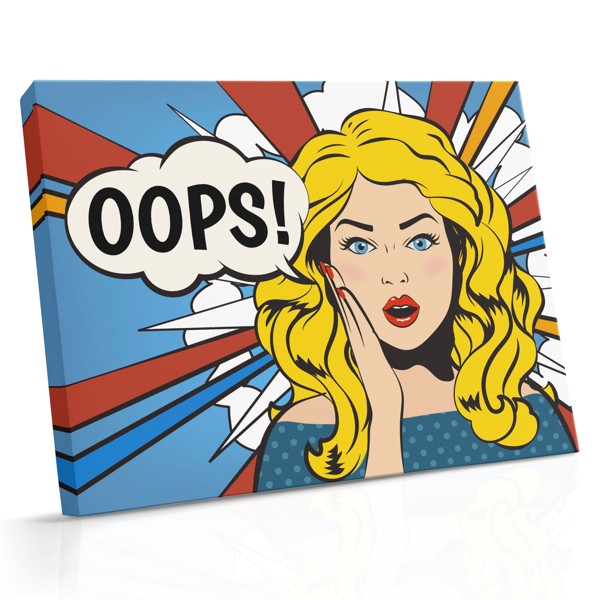 Pop Art Oops Comic Speech Bubble Leinwanddruck