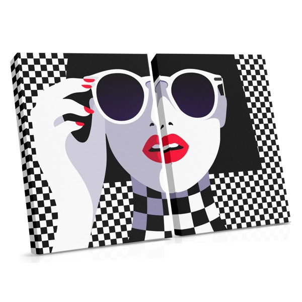 Stampa su Tela Pop Art Labbra Rosse