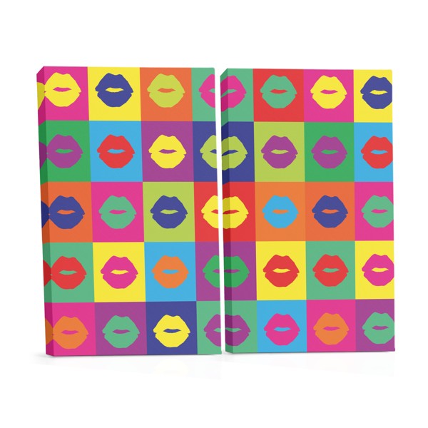 Stampa su Tela Pop Art Labbra in Colori Audaci