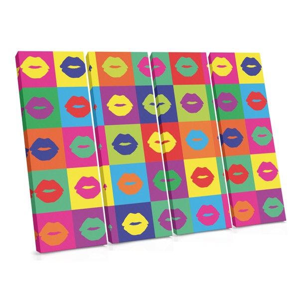 Lienzo Pop Art Labios en Colores Audaces