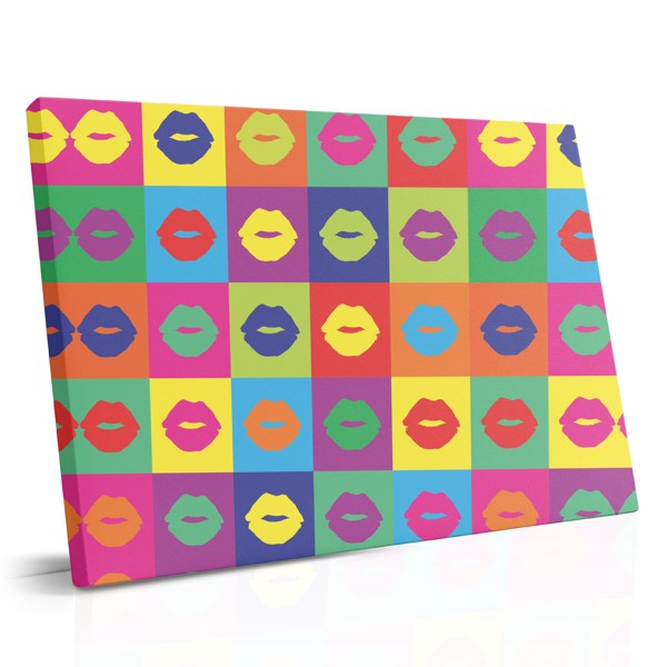 Lienzo Pop Art Labios en Colores Audaces