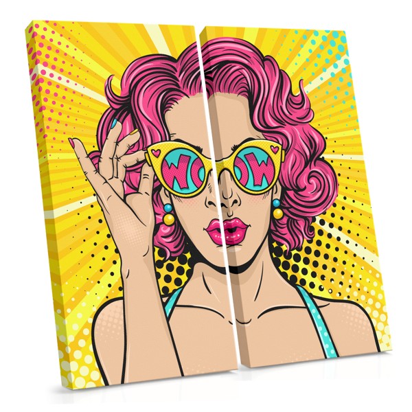 Stampa su Tela Pop Art WOW Fumetto