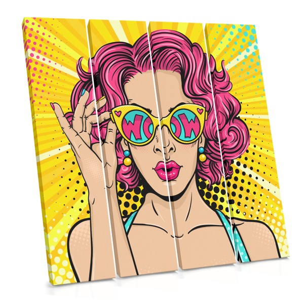 Pop Art WOW Komiksový Bublinový Tisk na Plátně