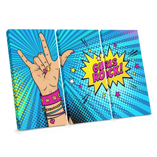 Tela Pop Art Girls Rock