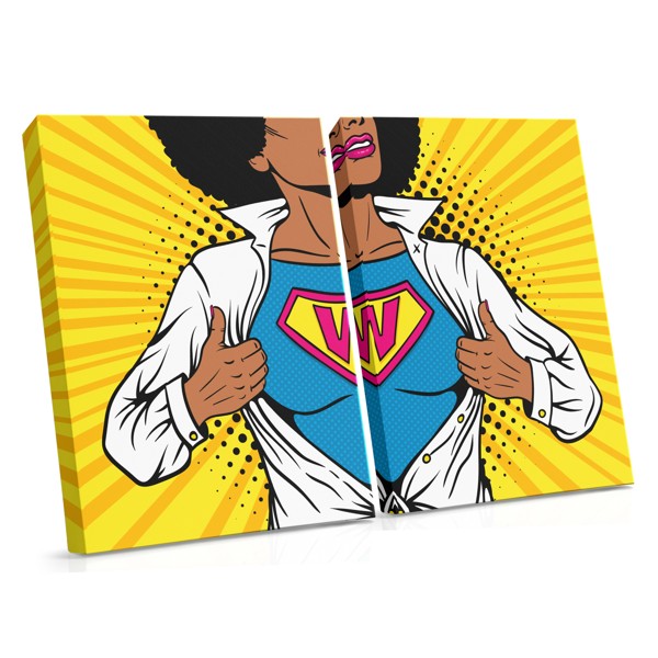 Stampa su Tela Pop Art Superwoman