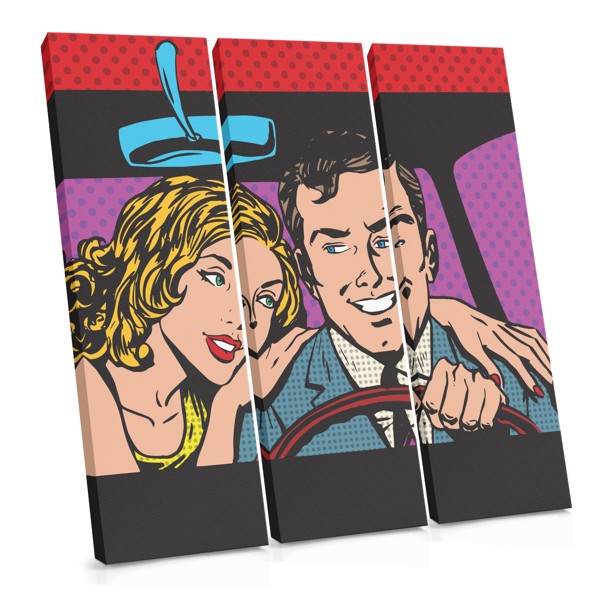 Tablou Canvas Pop Art Femeie Șofer
