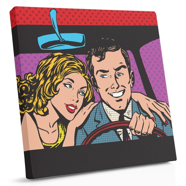 Impressão em Tela Pop Art Mulher Motorista