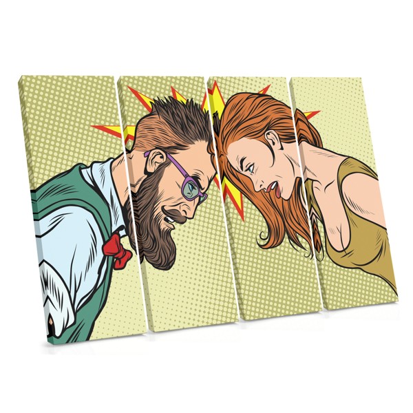 Pop-Art-Modeporträt Leinwanddruck