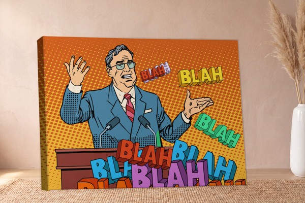 Καμβάς Pop Art Cartoon Portrait - στον τοίχο σε εσωτερικό χώρο