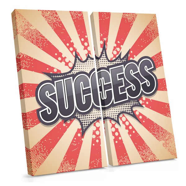 Pop Art SUCCESS Typografia Obraz na Płótnie