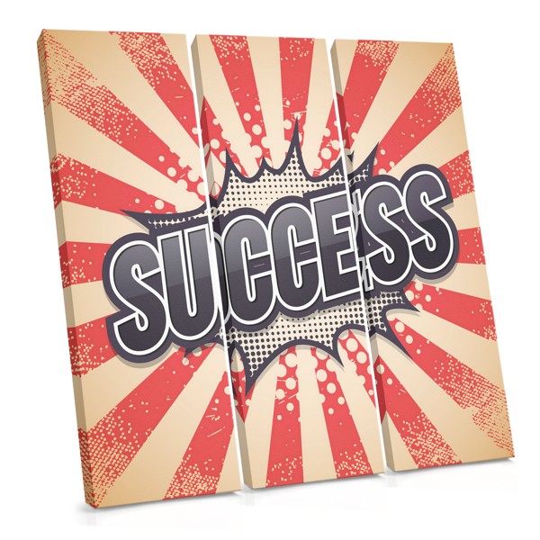 Pop Art SUCCESS Typografie Leinwanddruck