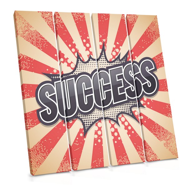 Pop Art SUCCESS Typografie Leinwanddruck
