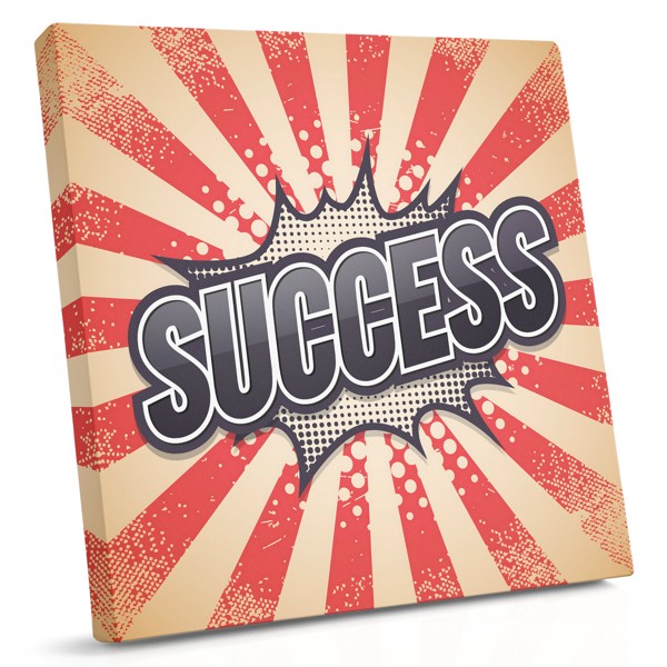Pop Art SUCCESS Typografie Canvas Print