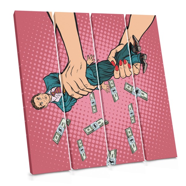 Pop Art Kiaulės Taupyklė Drobė