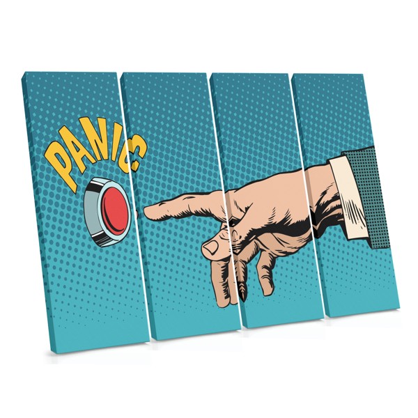 Pop Art Panikknap Lærredstryk