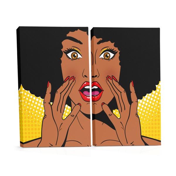 Stampa su Tela Pop Art Gossip Cartoon