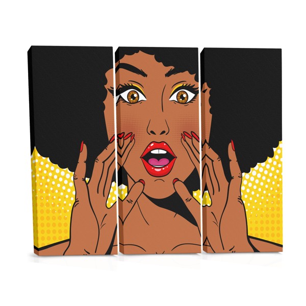 Pop Art Gossip Cartoon Canvas Print