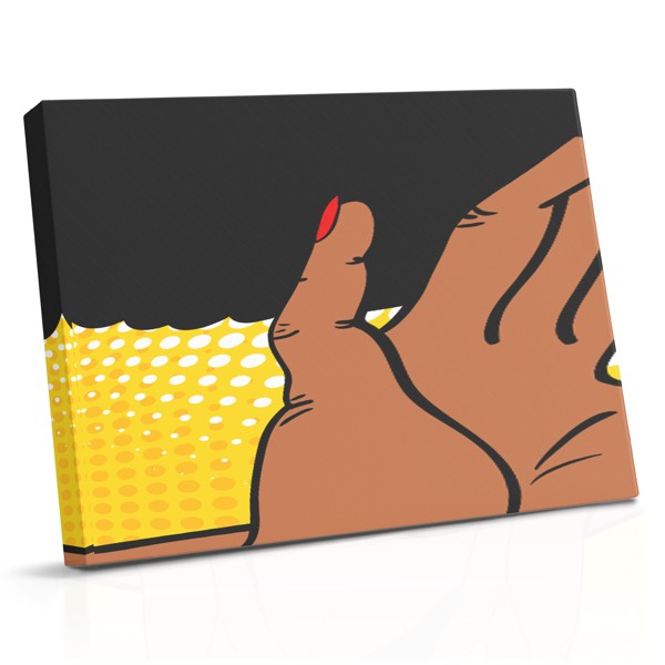Lienzo Pop Art Gossip Cartoon