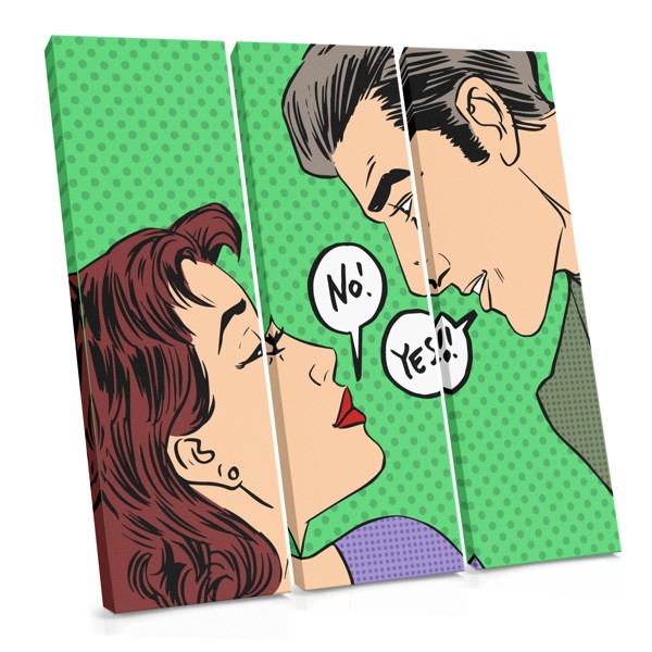Tablou Canvas Pop Art Zâmbet Retro