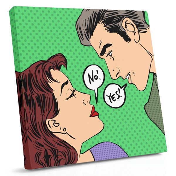 Lienzo Pop Art Sonrisa Retro