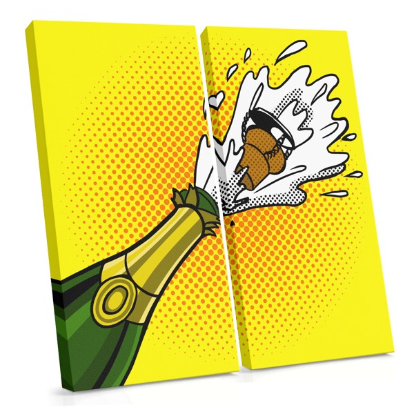 Pop Art Samppanjalasi Canvas Print